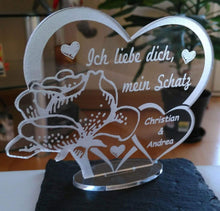 Laden Sie das Bild in den Galerie-Viewer, topgraveure Geschenk Ich liebe dich, mein Schatz - Valentinstag Geburtstag Herz Liebe Geschenk*