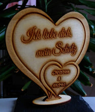 Laden Sie das Bild in den Galerie-Viewer, topgraveure Geschenk Liebe Geschenk IHR FOTO+TEXT Valentinstag Liebeserklärung Geburtstag Liebe Herz