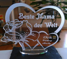 Laden Sie das Bild in den Galerie-Viewer, topgraveure Geschenk Liebe Mama Oma Muttertag Geschenk Geburtstag graviert mit Ihrem Namen