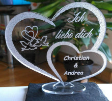 Laden Sie das Bild in den Galerie-Viewer, topgraveure Geschenk LIEBESGESCHENK MIT BELEUCHTUNG GESCHENK VALENTINSTAG, DER LIEBE, ICH LIEBE DICH