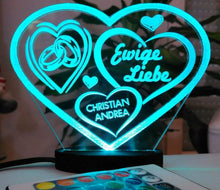 Laden Sie das Bild in den Galerie-Viewer, topgraveure Geschenk LIEBESGESCHENK MIT BELEUCHTUNG GESCHENK VALENTINSTAG, DER LIEBE, ICH LIEBE DICH