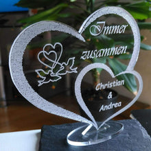 Laden Sie das Bild in den Galerie-Viewer, topgraveure Geschenk ohne Beleuchtung / ICH LIEBE DICH / 125 x 110 mm HERZ ICH LIEBE DICH LED-LICHT VALENTINSTAG MIT IHREM NAMEN EINGRAVIERT LIEBE