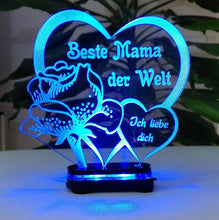 Laden Sie das Bild in den Galerie-Viewer, Alles Gute Alles Liebe zum MUTTERTAG-Beste Mama- GeschenkIDEE Liebe Herz Acryl**
