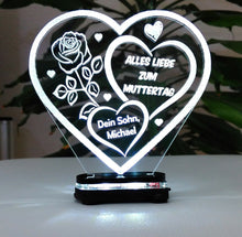 Laden Sie das Bild in den Galerie-Viewer, Alles Gute Alles Liebe zum MUTTERTAG-Beste Mama- GeschenkIDEE Liebe Herz Acryl**
