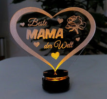 Laden Sie das Bild in den Galerie-Viewer, Alles Gute Alles Liebe zum MUTTERTAG-Beste MAMA- GeschenkIDEE Liebe Herz Acryl.
