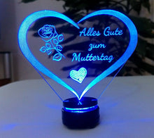 Laden Sie das Bild in den Galerie-Viewer, Alles Gute Alles Liebe zum MUTTERTAG-Beste MAMA- GeschenkIDEE Liebe Herz Acryl.
