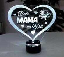 Laden Sie das Bild in den Galerie-Viewer, Alles Gute Alles Liebe zum MUTTERTAG-Beste MAMA- GeschenkIDEE Liebe Herz Acryl.
