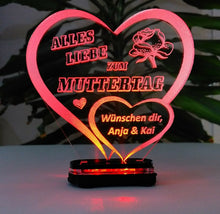 Laden Sie das Bild in den Galerie-Viewer, Alles Gute Alles Liebe zum MUTTERTAG-Beste Mama- GeschenkIDEE Liebe Herz Acryl**
