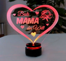 Laden Sie das Bild in den Galerie-Viewer, Alles Gute Alles Liebe zum MUTTERTAG-Beste MAMA- GeschenkIDEE Liebe Herz Acryl.
