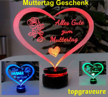 Laden Sie das Bild in den Galerie-Viewer, Alles Gute Alles Liebe zum MUTTERTAG-Beste MAMA- GeschenkIDEE Liebe Herz Acryl.

