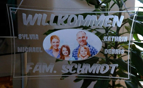 Homemade Haus mit Name und Foto Türschild - personalisiert mit Name und Foto- Deko*