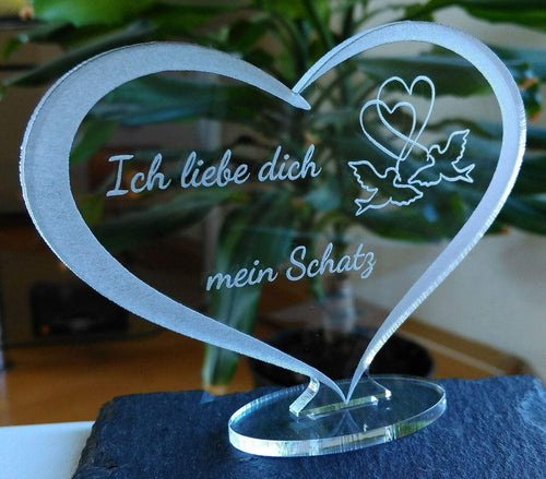 topgraveure Geschenk 98 x 70 mm / Model 2 HERZ ICH LIEBE DICH VALENTINSTAG GEBURTSTAG GESCHENK DER LIEBE LIEBESERKLÄRUNG*