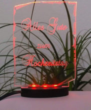 Load image into Gallery viewer, topgraveure Geschenk Dekor ALLES GUTE ZUM HOCHZEITSTAG -GESCHENK ACRYLGLAS MIT LED BELEUCHTUNG HOCHZEITSTAG
