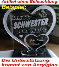 Laden Sie das Bild in den Galerie-Viewer, topgraveure Geschenk Dekor Bester Opa IHR FOTO+TEXT Vatertag Geschenk Geburtstag Liebe LED-Licht
