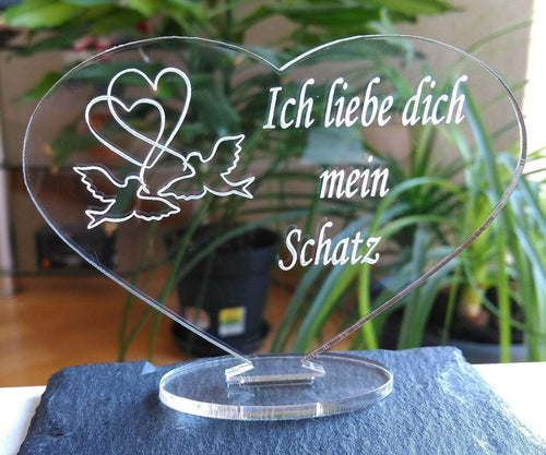 topgraveure Geschenk HERZ ICH LIEBE DICH GESCHENK VALENTINSTAG GEBURTSTAG LIEBE LIEBESERKLÄRUNG