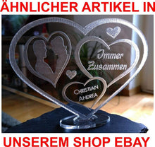 Laden Sie das Bild in den Galerie-Viewer, topgraveure Geschenk HERZ LIEBESERKLÄRUNG VALENTINSTAG LED-LICHT  mit Ihrem Namen eingraviert LIEBE
